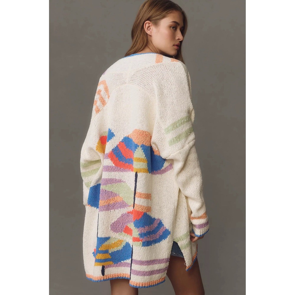 Maeve By Anthropologie Umbrella Cardigan Sweater MSRP $168 NWT SIZE M/L